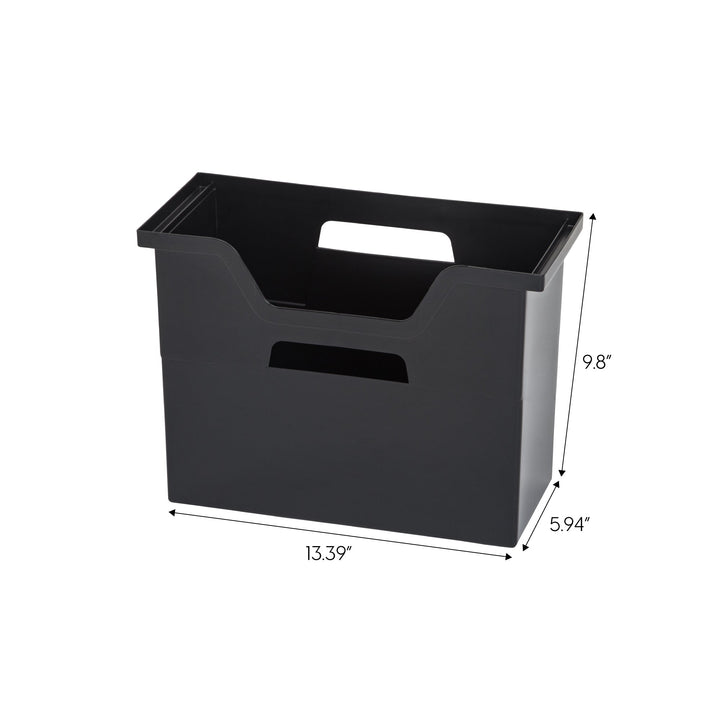 IRIS USA 2021 Edition OTFB-M Open Storage Basket, File Organizer, Medium, Black, 6 Pack - IRIS USA, Inc.