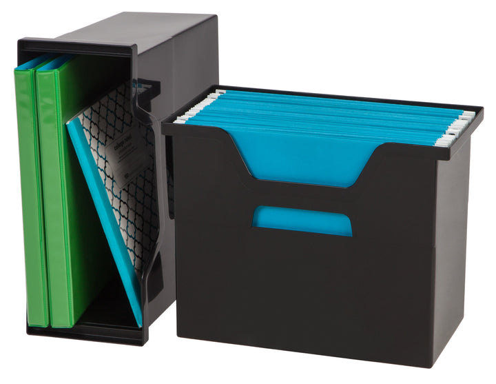 IRIS USA 2021 Edition OTFB-M Open Storage Basket, File Organizer, Medium, Black, 6 Pack - IRIS USA, Inc.