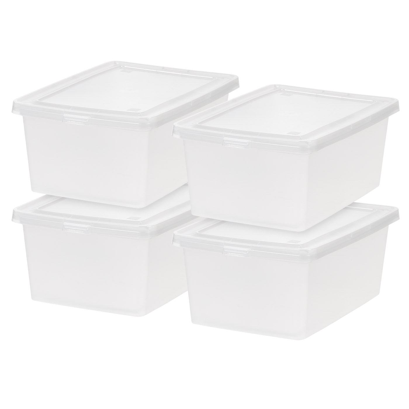 IRIS® Weathertight® Plastic Storage Container With Latch Lid, 14 1/2 x 17  3/4 x 23 5/8, Clear