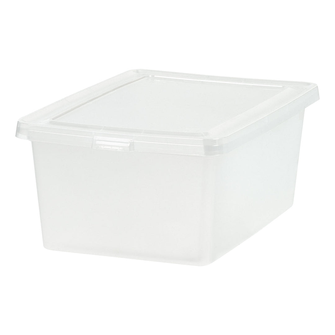 IRIS USA 17 Quart Plastic Storage Bin Tote Organizing Container with Latching Lid for Shoes, Heels, Action Figures, Crayons/Pens, Art Supplies, Stackable and Nestable, 4 Pack, Clear - IRIS USA, Inc.