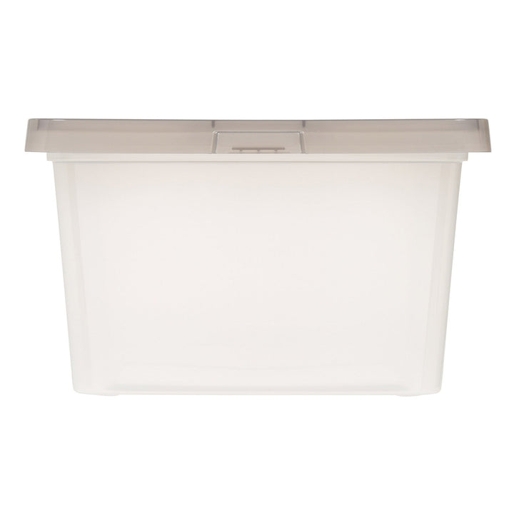 IRIS USA, 3.6 Gallon Snap Top Plastic Storage Box, Clear with Gray Lid, Pack of 6 - IRIS USA, Inc.