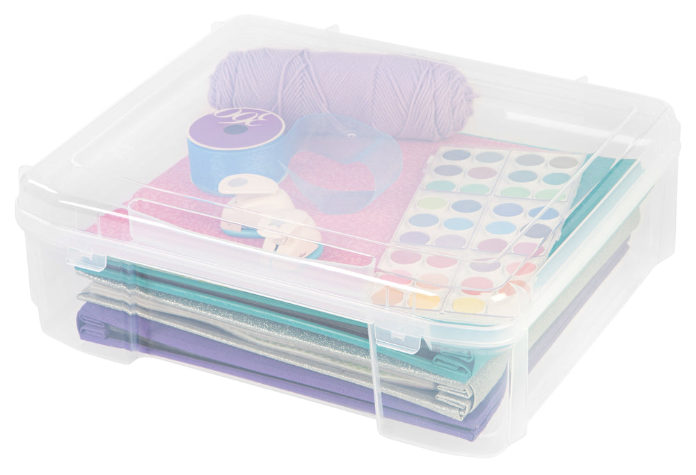 Large Portable Project Case for 12" x 12" Album, 4 Pack, Clear - IRIS USA, Inc.