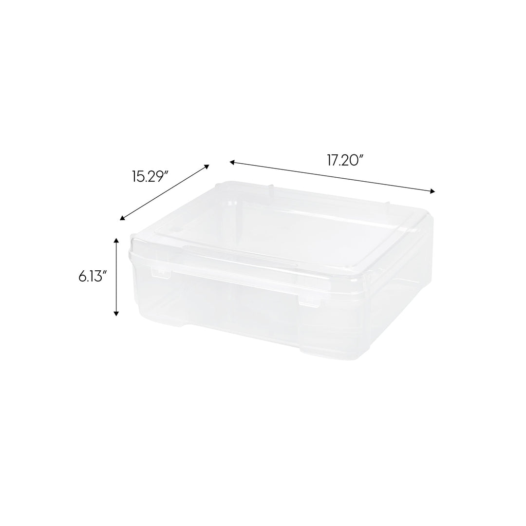 Large Portable Project Case for 12" x 12" Album, 4 Pack, Clear - IRIS USA, Inc.