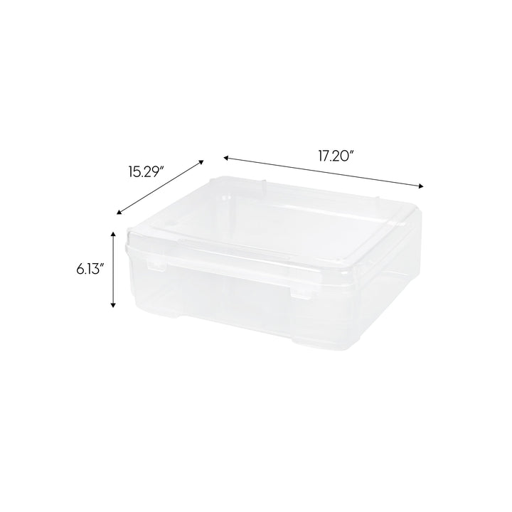 Large Portable Project Case for 12" x 12" Album, 4 Pack, Clear - IRIS USA, Inc.