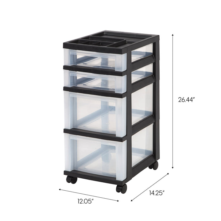Storage Cart with Organizer Top - 4 Drawer - IRIS USA, Inc.