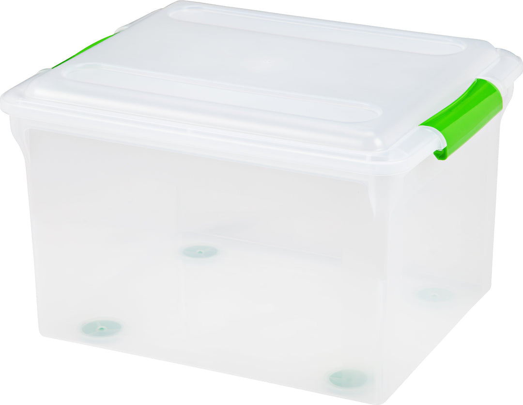 Store and Slide Letter and Legal Size File Box, 4 Pack, Clear - IRIS USA, Inc.