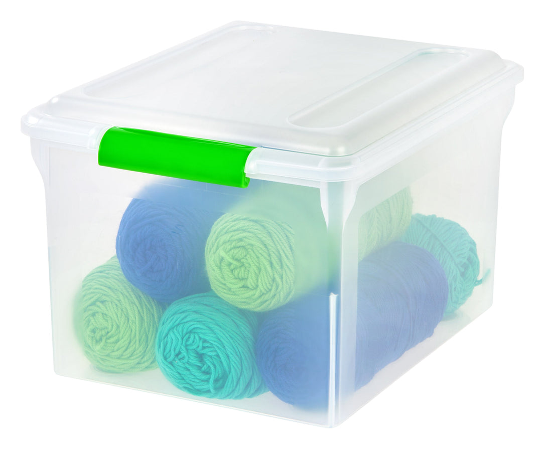 Store and Slide Letter and Legal Size File Box, 4 Pack, Clear - IRIS USA, Inc.