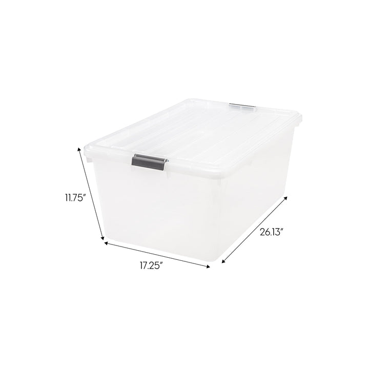 68 Quart Buckle Down Storage Box, 5 Pack, Clear - IRIS USA, Inc.