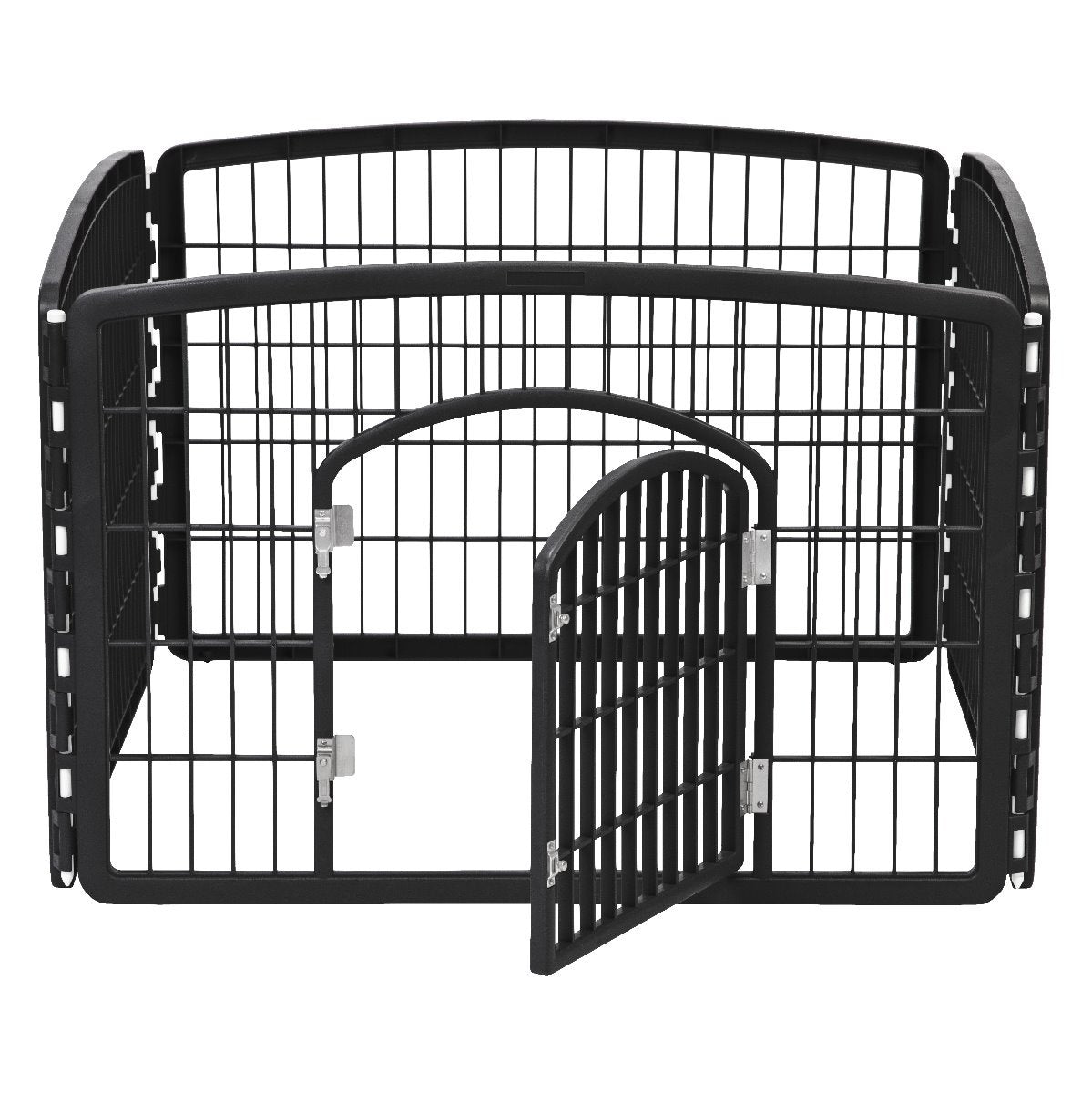 Iris 24 Inch Exercise 4 Panel Pet Playpen with Door White