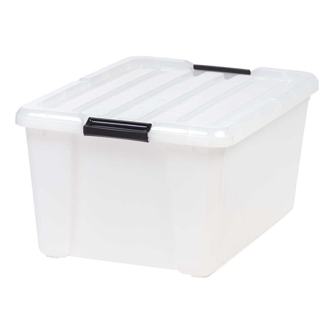 45 Quart Buckle Up Storage Box, 4 Pack, Pearl - IRIS USA, Inc.