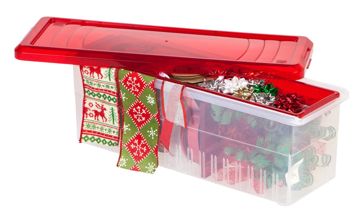 Ribbon Storage Box - 3 Pack - Red - IRIS USA, Inc.