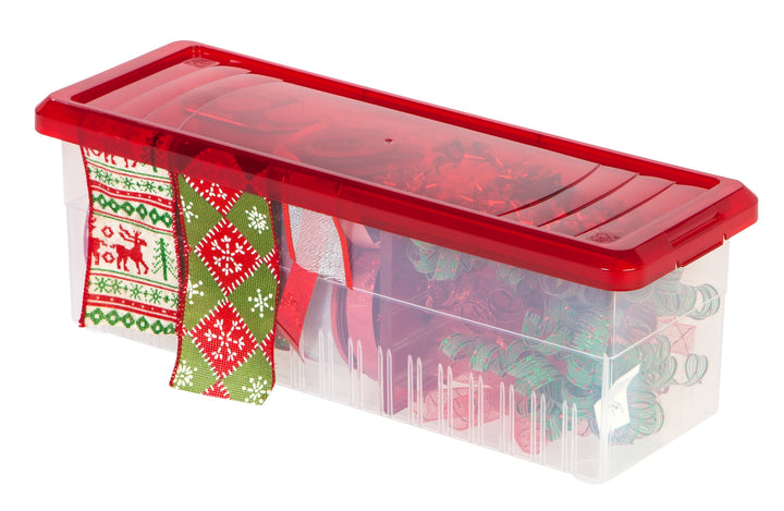 Ribbon Storage Box - 3 Pack - Red - IRIS USA, Inc.