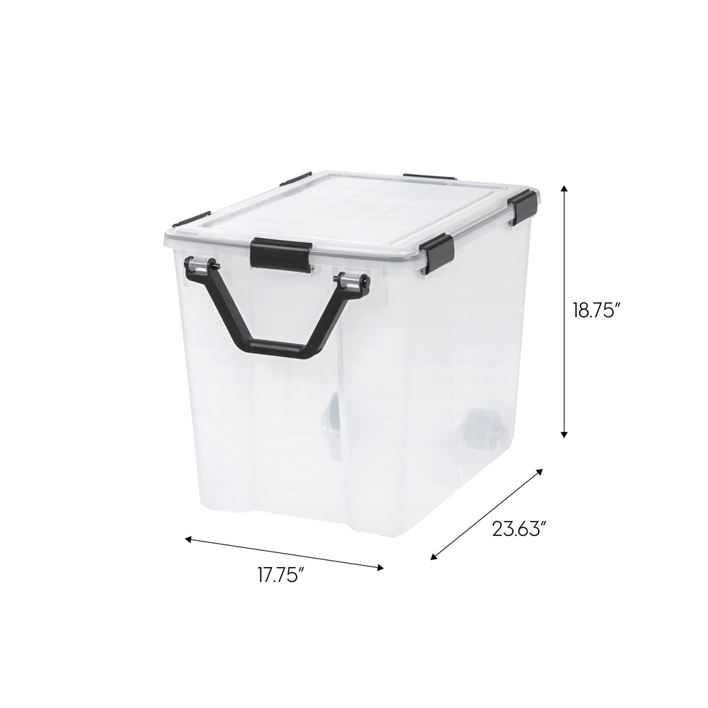 103 Quart WEATHERTIGHT® Storage Box, 2 Pack, Clear - IRIS USA, Inc.
