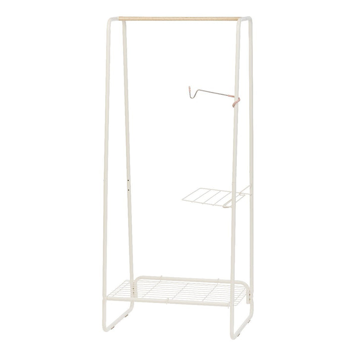 Metal Garment Rack with Wire Shelf-Medium - image 2#color_white