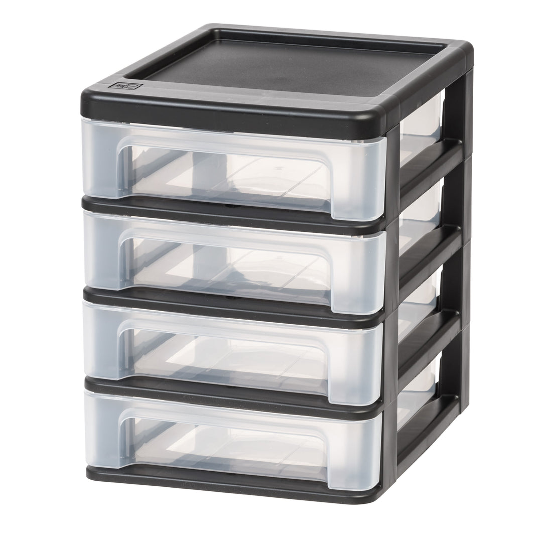 Compact Desktop 4-Drawer System, Black - IRIS USA, Inc.