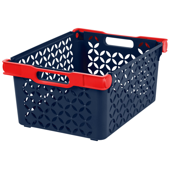 Boy's Large Decorative Basket, 8 Pack, Blue - IRIS USA, Inc.