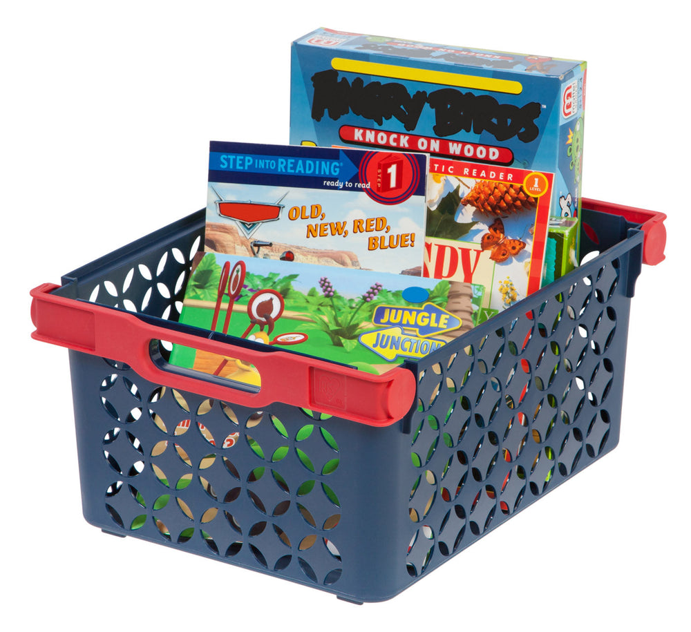 Boy's Large Decorative Basket, 8 Pack, Blue - IRIS USA, Inc.