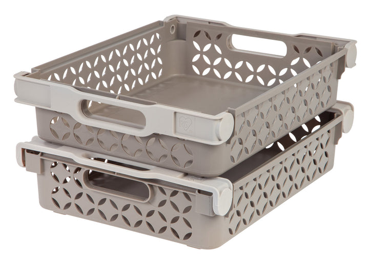 Medium Decorative Basket, 2 Pack, Tan - IRIS USA, Inc.