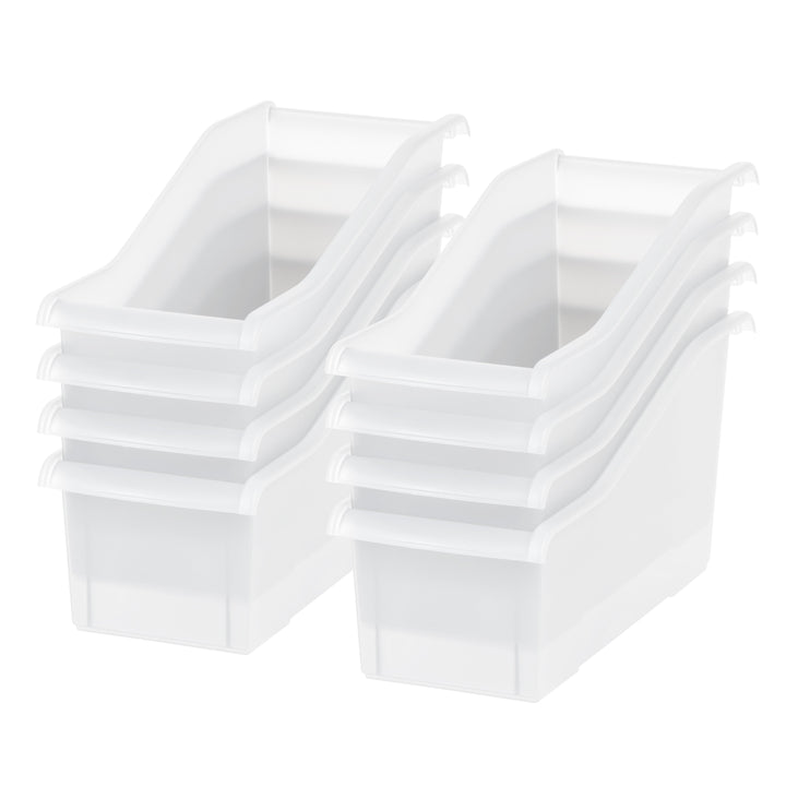 Connecting Book Bin, 8 Pack, Clear - IRIS USA, Inc.