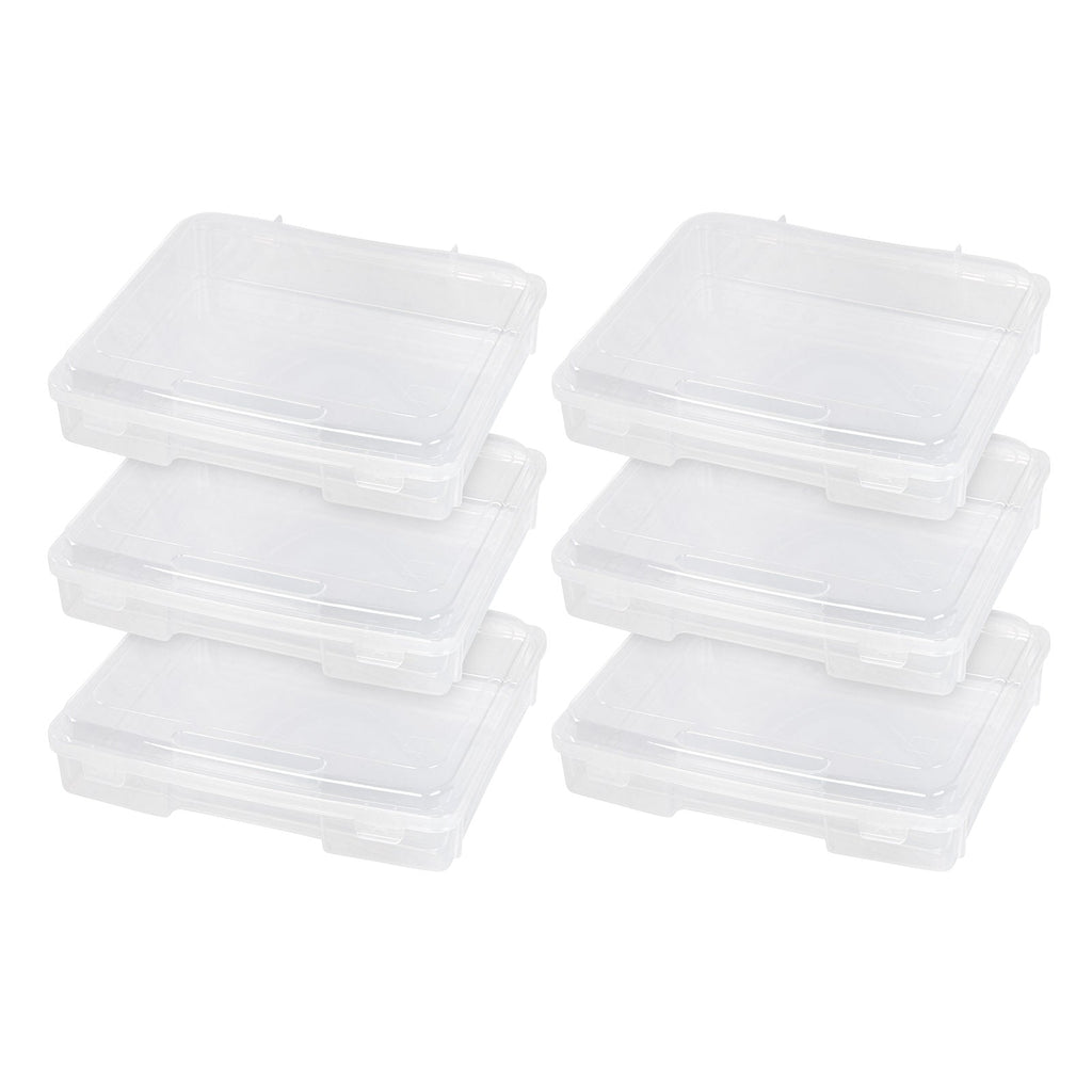 Iris 6 x 6 Portable Project Case, 8 Pack, Clear