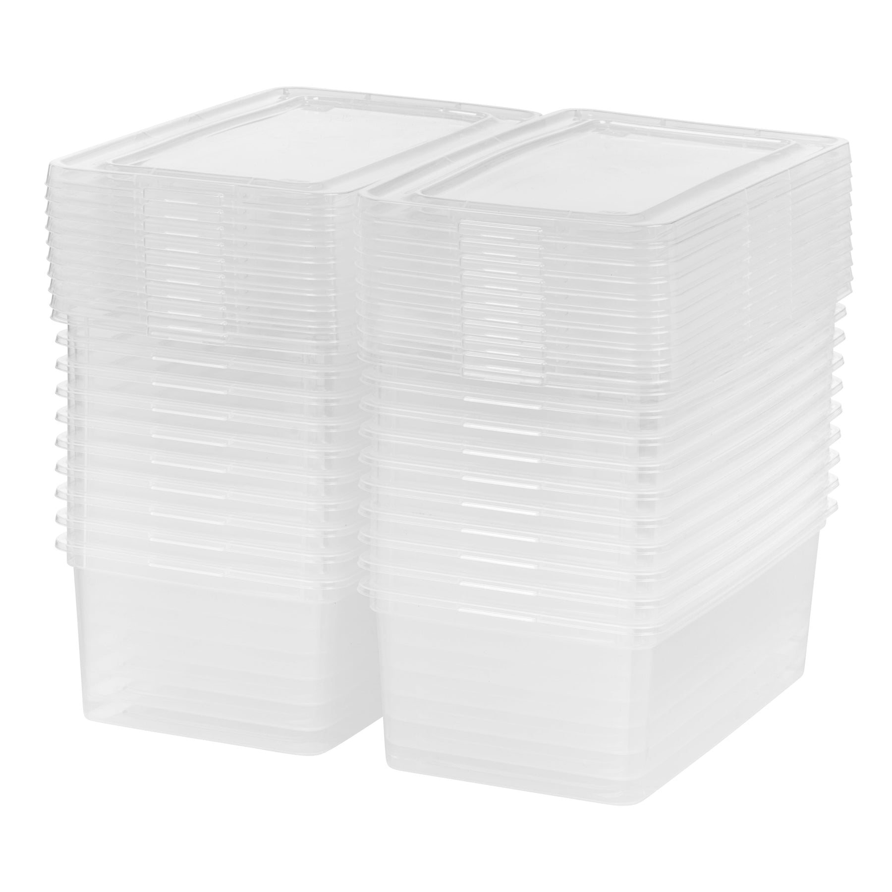 IRIS USA 20 Pack 5qt Plastic Storage Bin Tote Organizing Container with  Latching Lid, Clear, 20 Units - Fry's Food Stores
