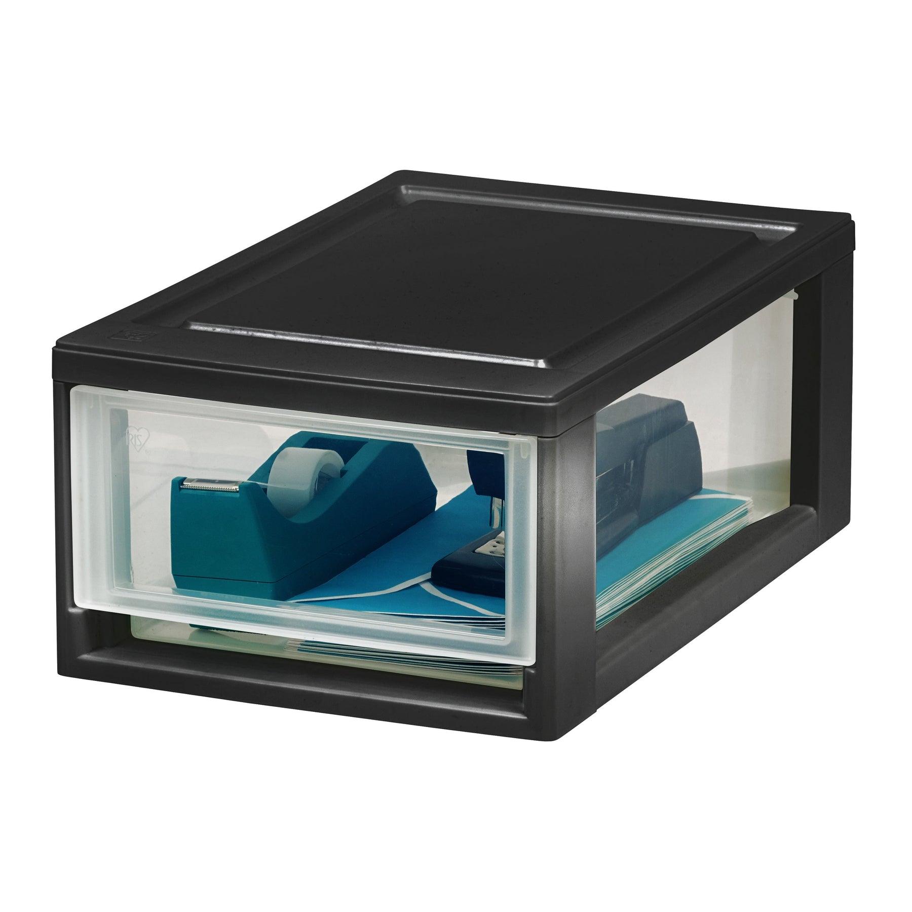 Stackable Drawer Unints 6 Quart Compact Stacking Drawer, 4 Pack, Black – IRIS USA