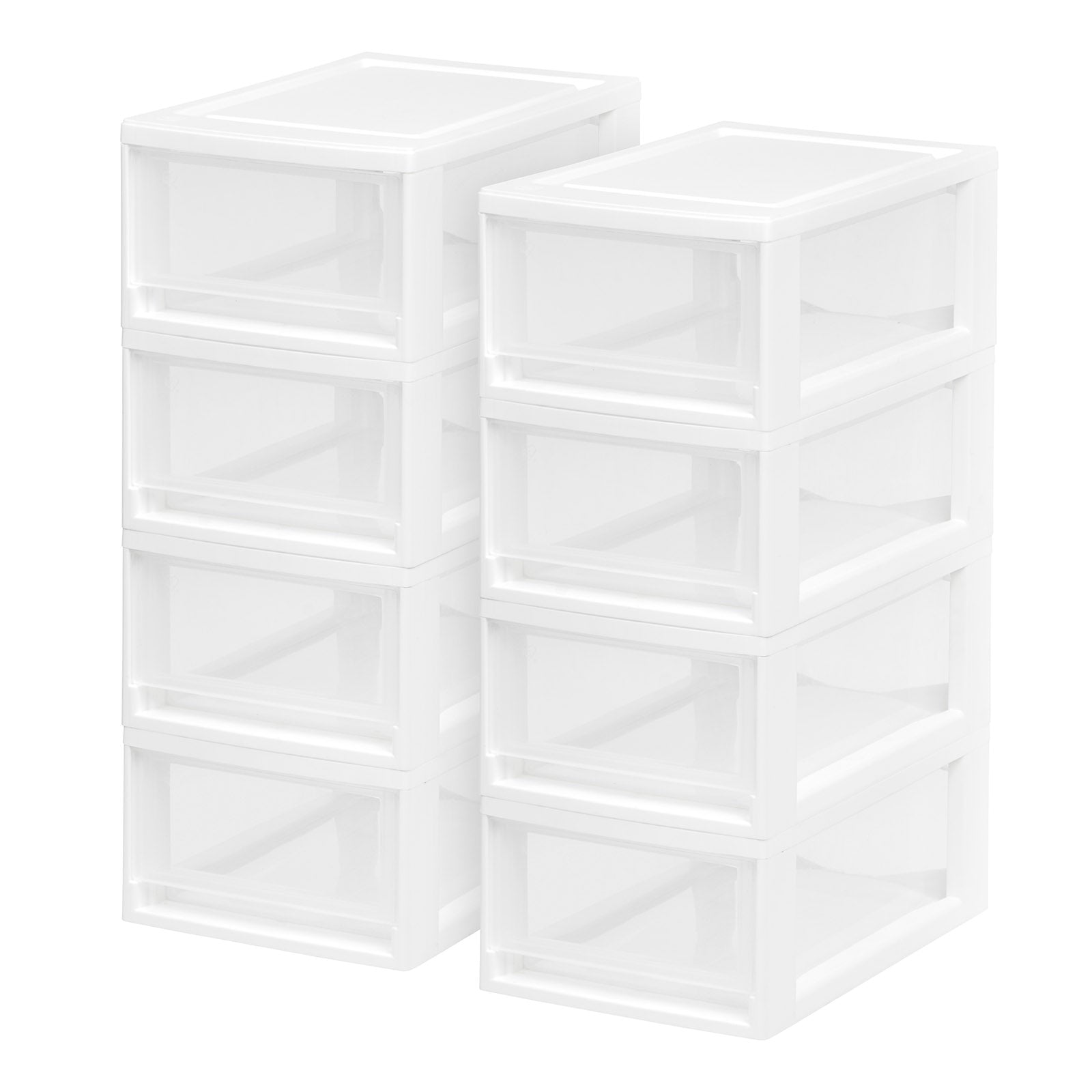 Small Stacking Drawer, 8 Pack, White – IRIS USA