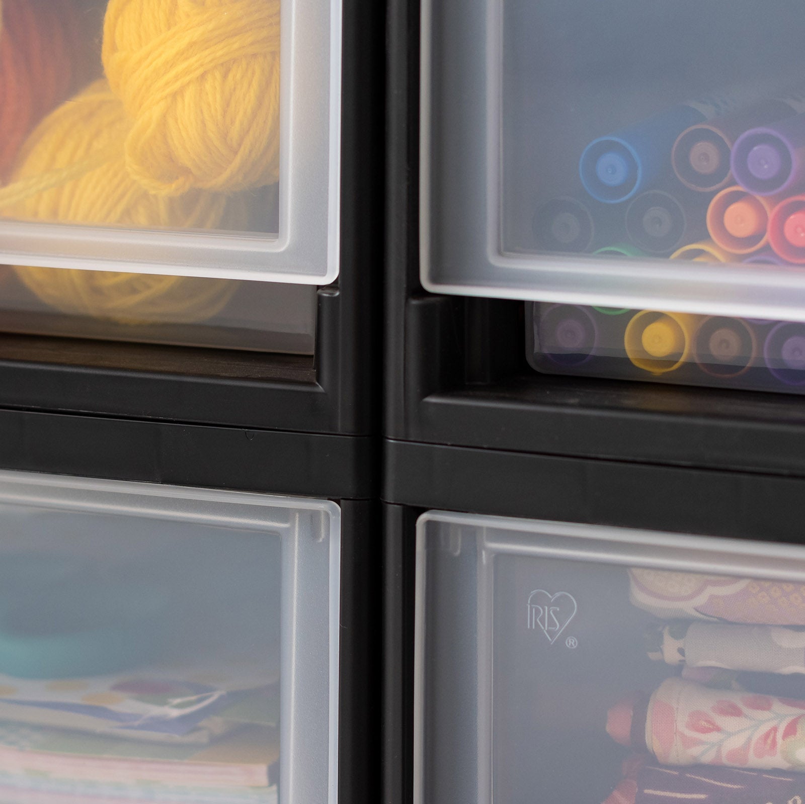 Small Stacking Drawer, 8 Pack, Black – IRIS USA