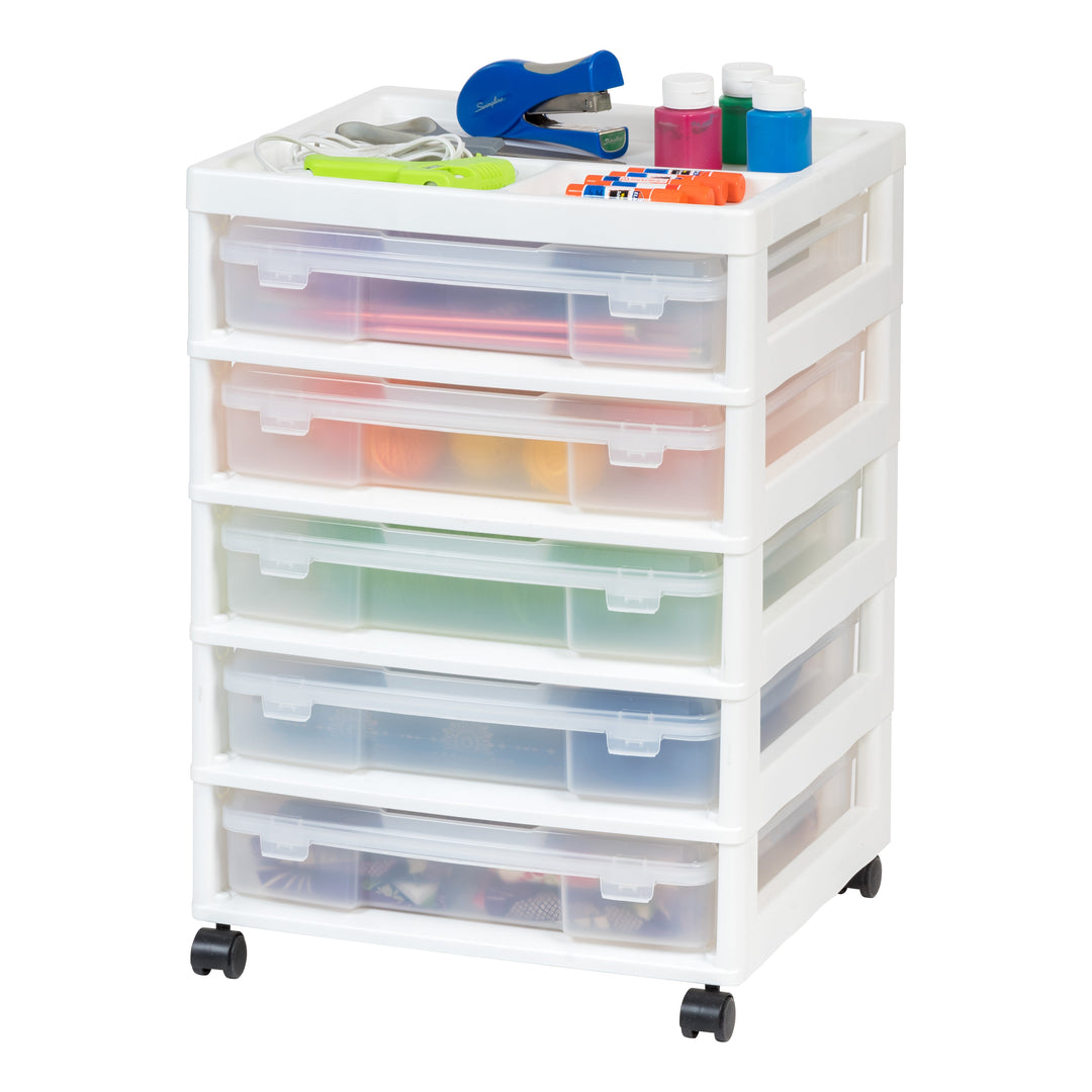 5-Case Scrapbook Cart, White - IRIS USA, Inc.