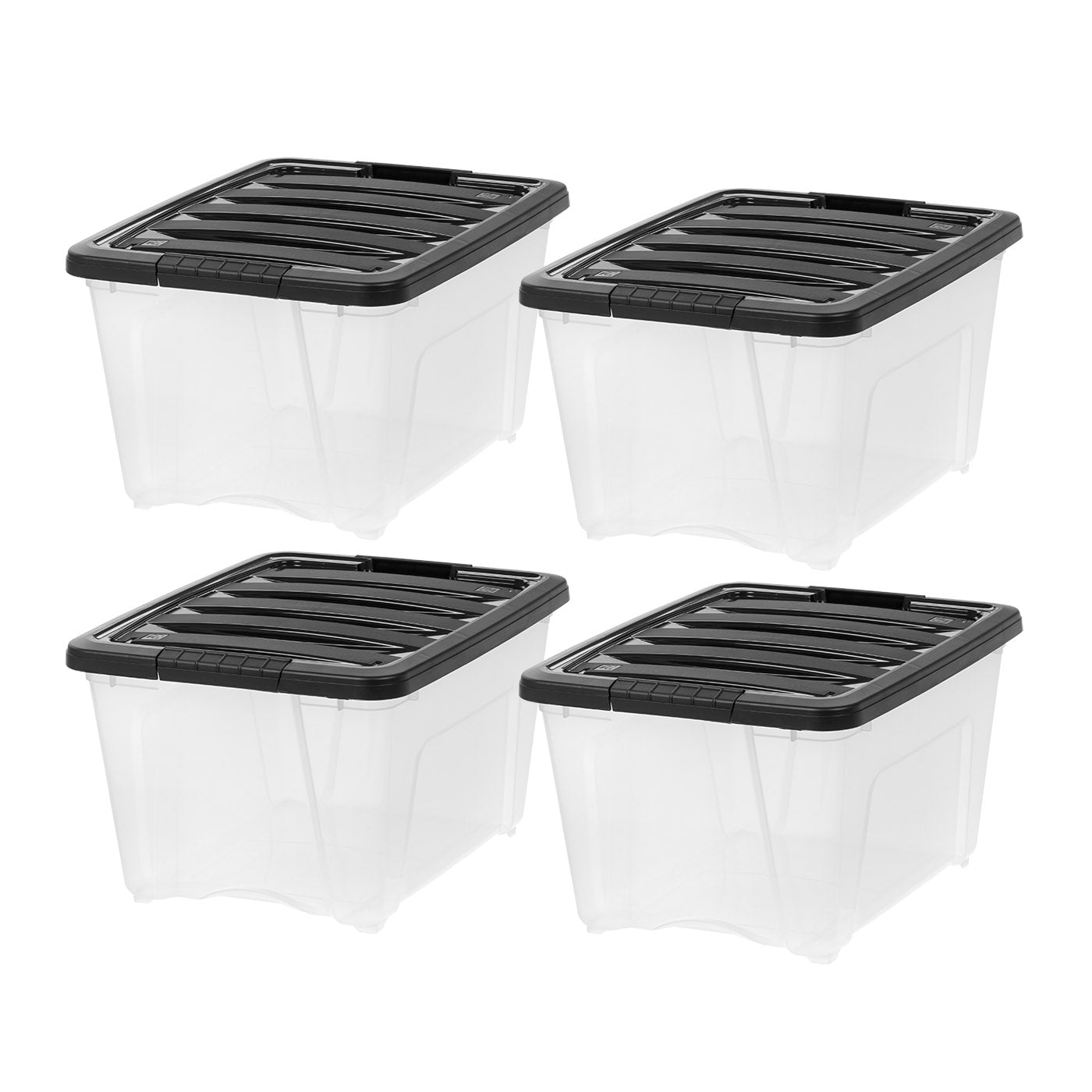 Plastic Storage Bins, Stackable Storage Container with Secure Latching