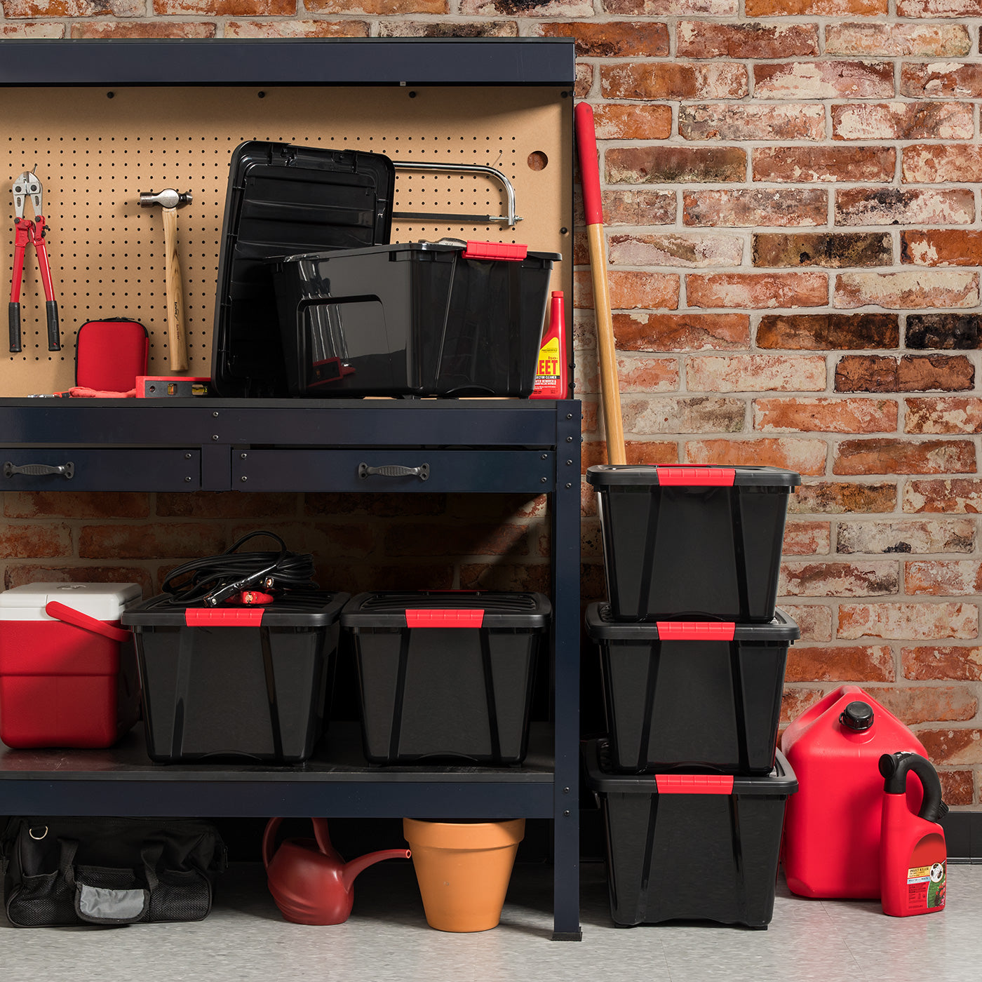 Storage Bins 40 Gallon Heavy-Duty Plastic Storage Bins, 2 Pack Container  Totes with Durable Lid and Secure Latching Buckles, Stackable, Tough  Storage