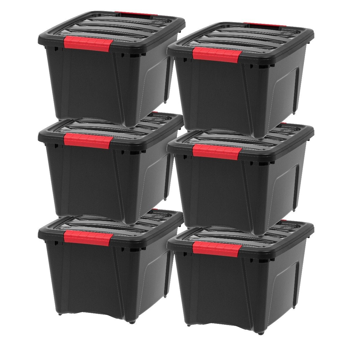 IRIS USA 26.95 Quart Stackable Plastic Storage Bins with Lids and Latc –  ShopEZ USA