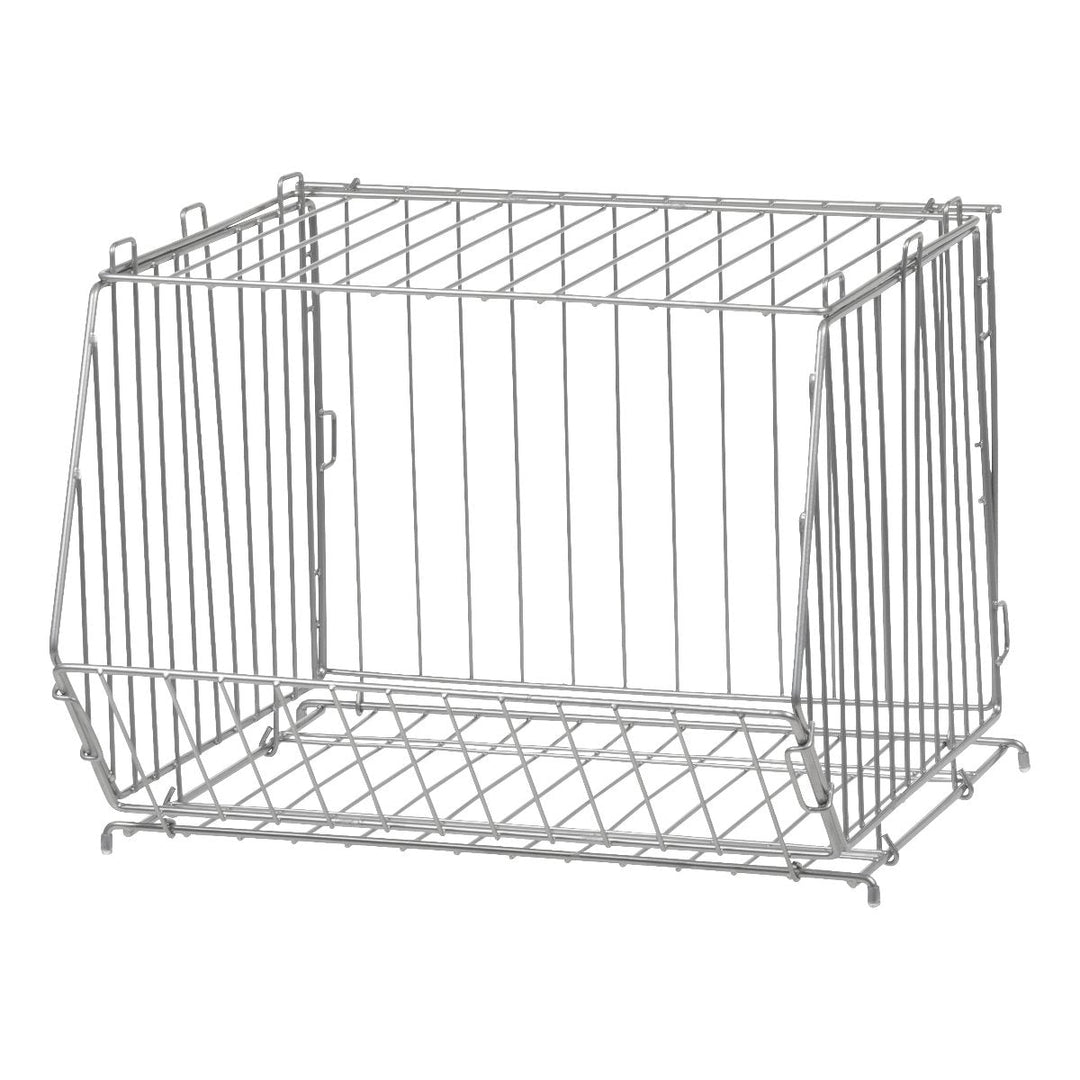 Modular Wire Stacking Storage Basket, Silver - IRIS USA, Inc.