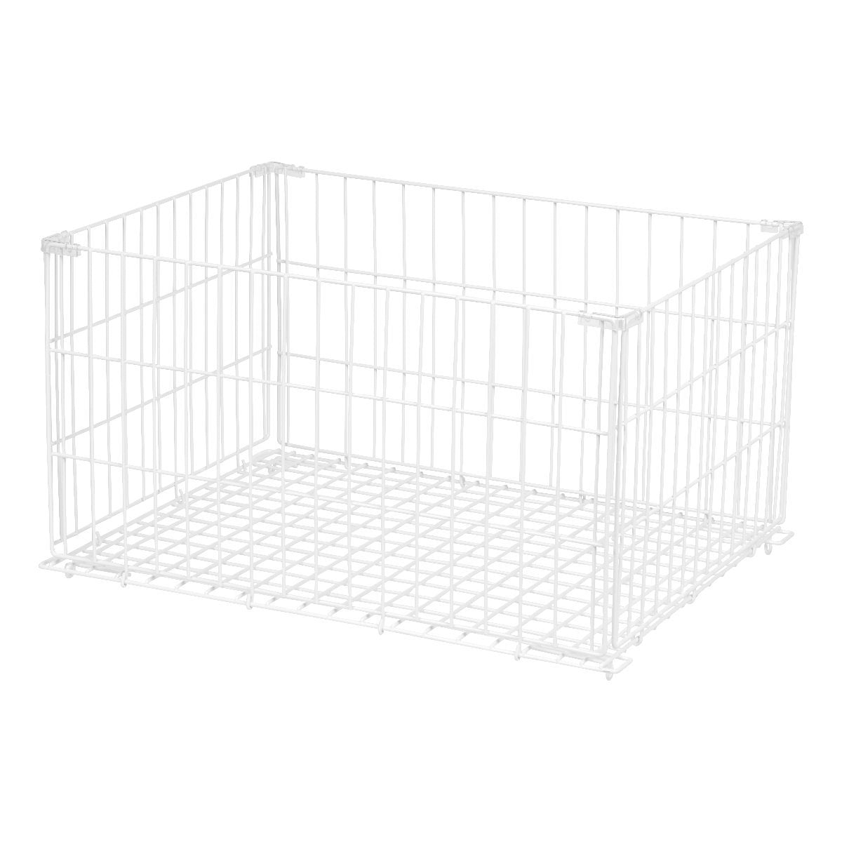 Modular Wire Stacking Storage Container, Large, White – IRIS USA