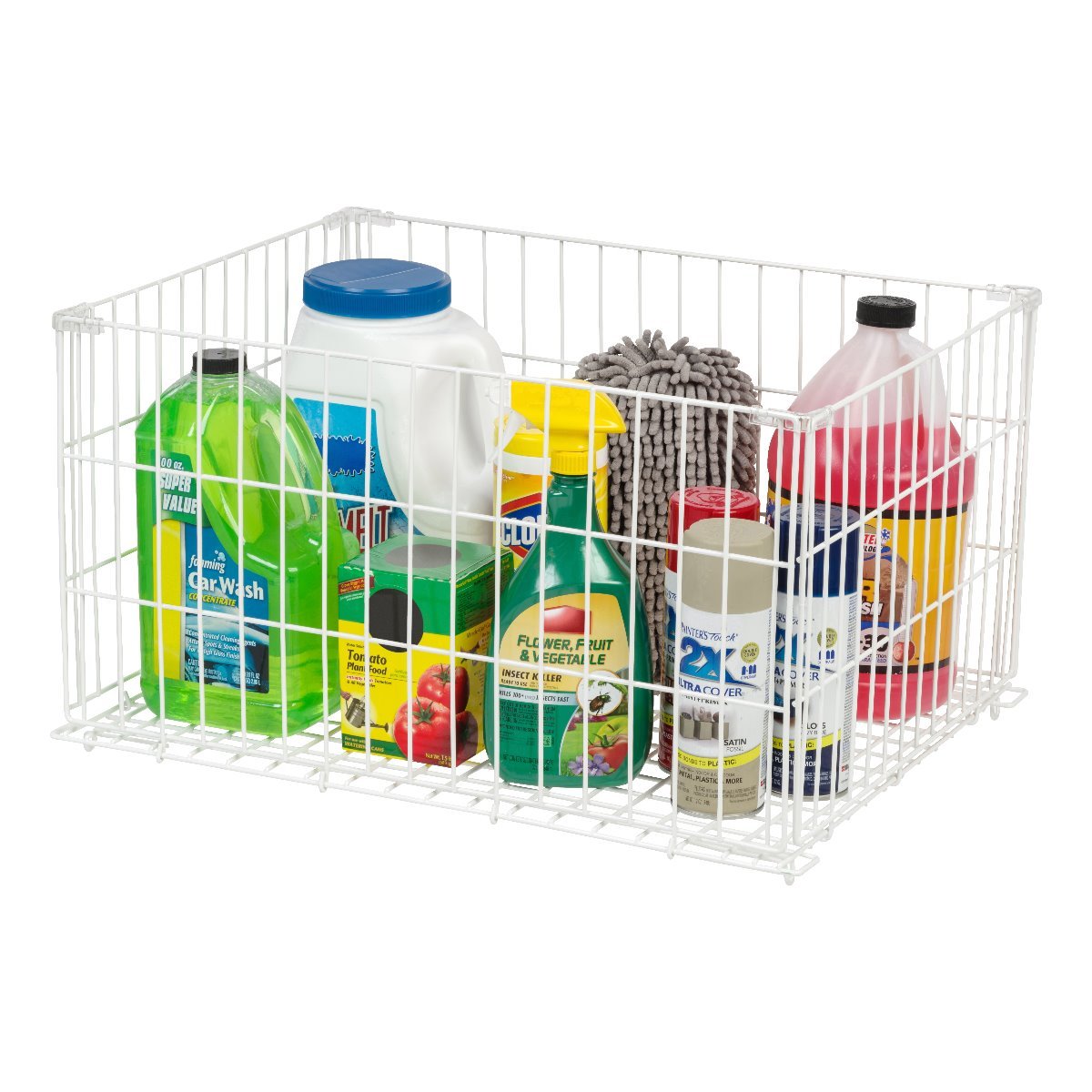 Modular Wire Stacking Storage Container, Large, White – IRIS USA