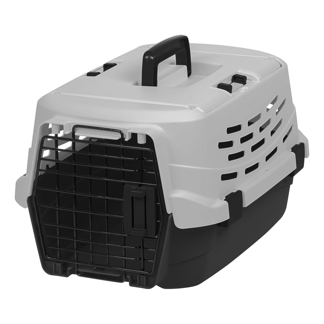 Small Easy Access Pet Travel Carrier, Black/Gray - IRIS USA, Inc.