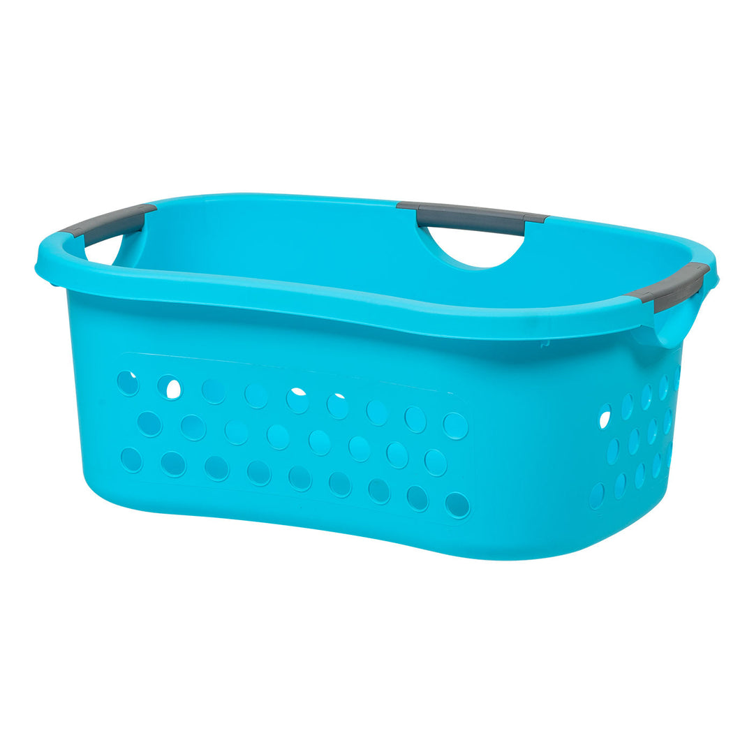 IRIS USA Hip Grip Laundry Basket, Laundry Organizer, Comfort Carry Plastic Laundry Basket with Hip Curve, 3 Handles for Easy Carry  - Large, Teal, 3 Pack - IRIS USA, Inc.