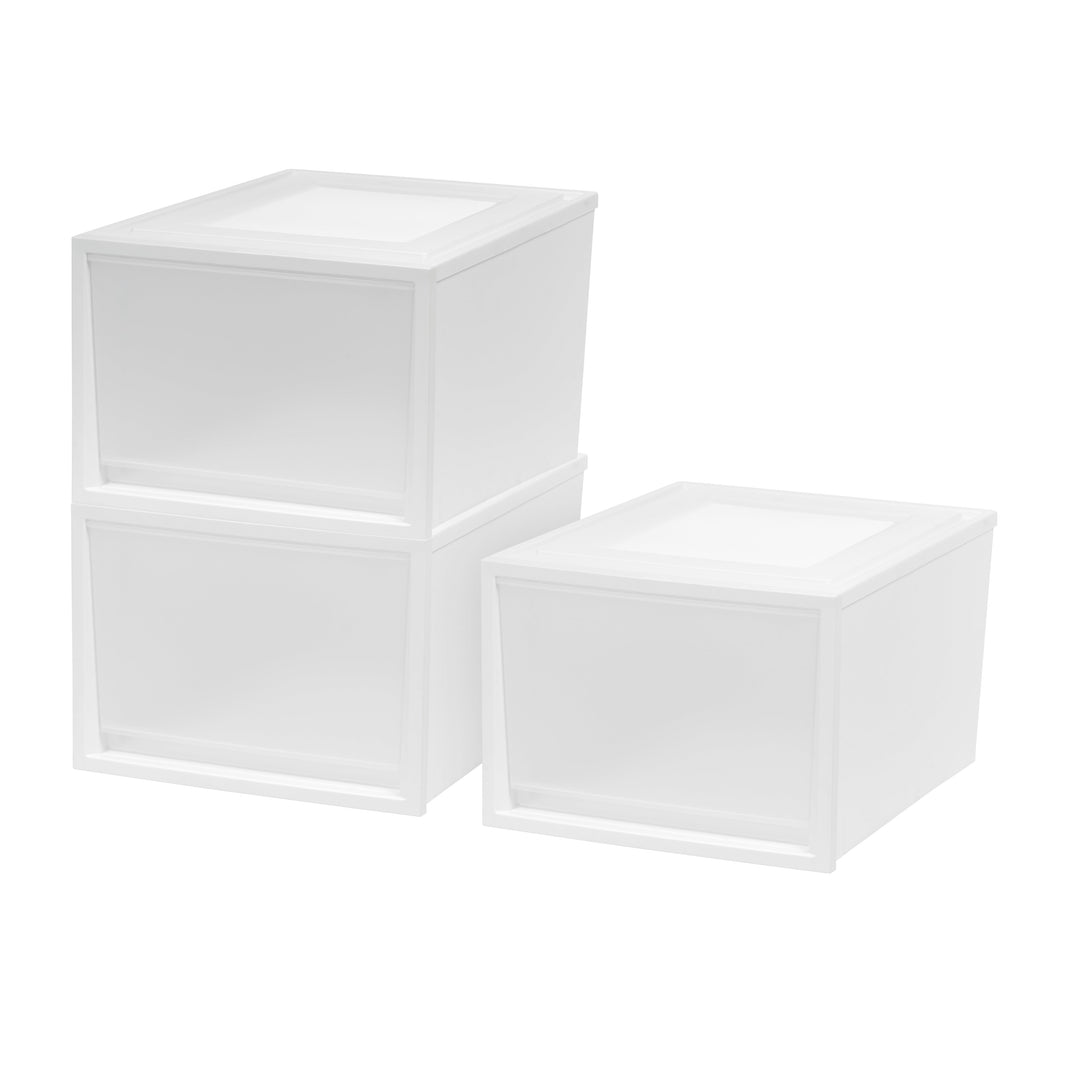 Deep Box Chest Drawer, White, 3 Pack - IRIS USA, Inc.