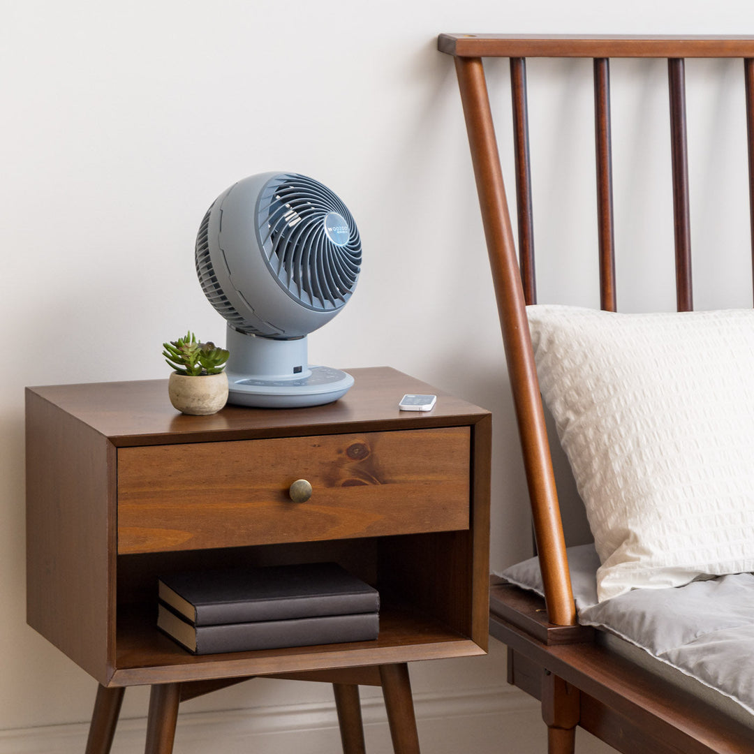 IRIS USA Medium WOOZOO Oscillating 8-in-1 Vortex Fan with Remote and Timer Function, Tabletop Multi-Oscillation Air Circulator Fan with 10 Speed Settings and 89 Ft Max Air Distance, Steel Blue - IRIS USA, Inc.