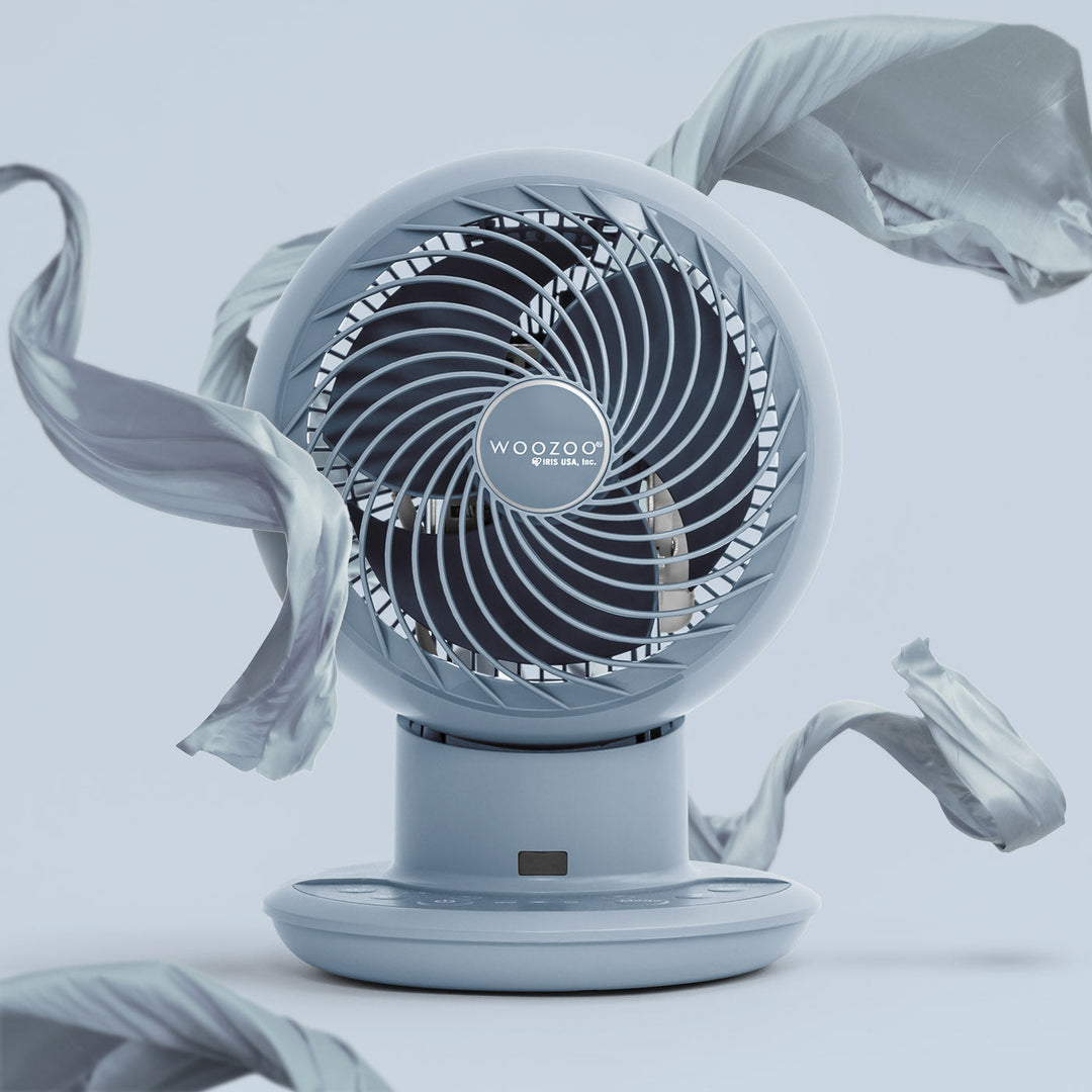 IRIS USA Medium WOOZOO Oscillating 8-in-1 Vortex Fan with Remote and Timer Function, Tabletop Multi-Oscillation Air Circulator Fan with 10 Speed Settings and 89 Ft Max Air Distance, Steel Blue - IRIS USA, Inc.