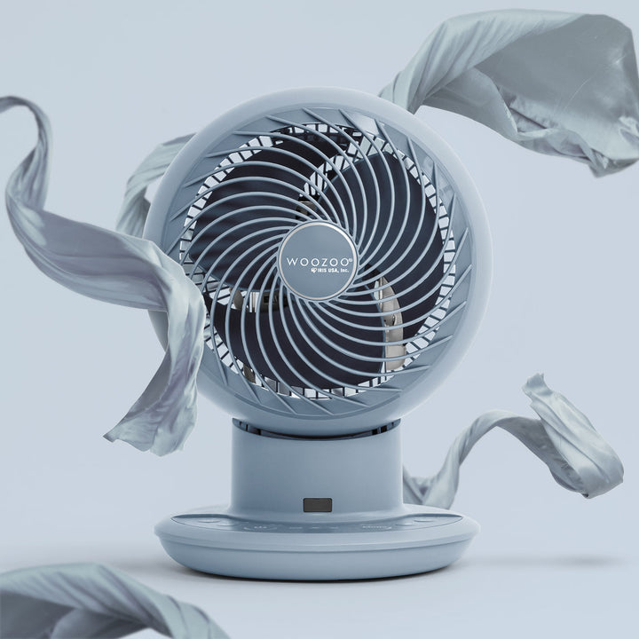 IRIS USA Medium WOOZOO Oscillating 8-in-1 Vortex Fan with Remote and Timer Function, Tabletop Multi-Oscillation Air Circulator Fan with 10 Speed Settings and 89 Ft Max Air Distance, Steel Blue - IRIS USA, Inc.