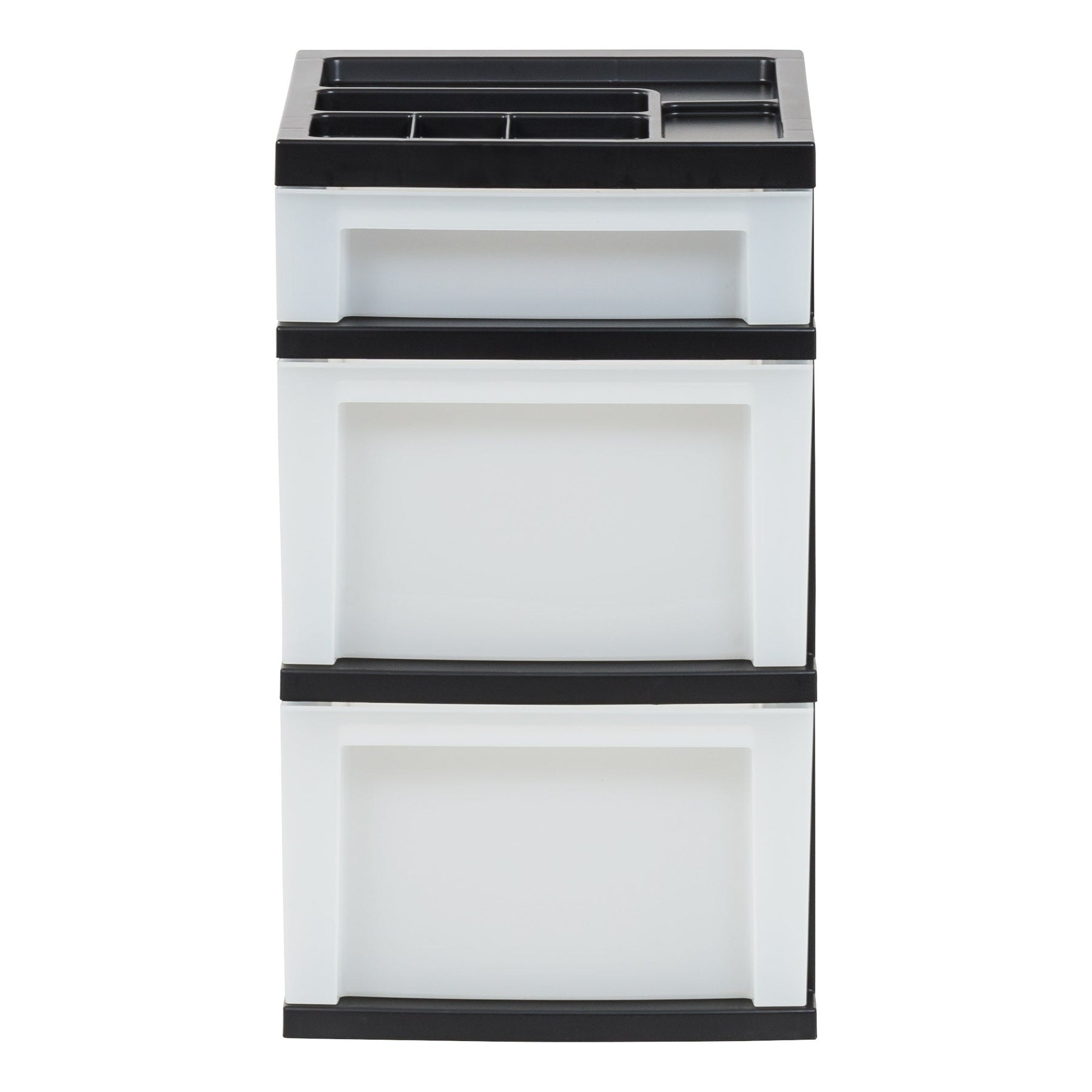 Plastic Storage, Organizer 3 Drawer Cart, Black/Pearl – IRIS USA