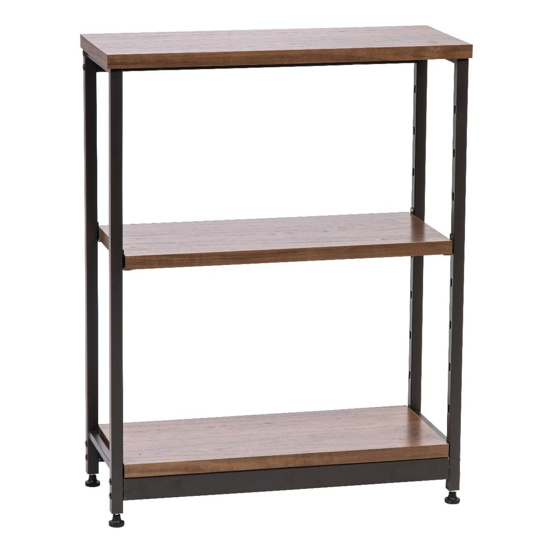 Wood and Metal Shelf - 3 Tier - Narrow - image 1#color_brown
