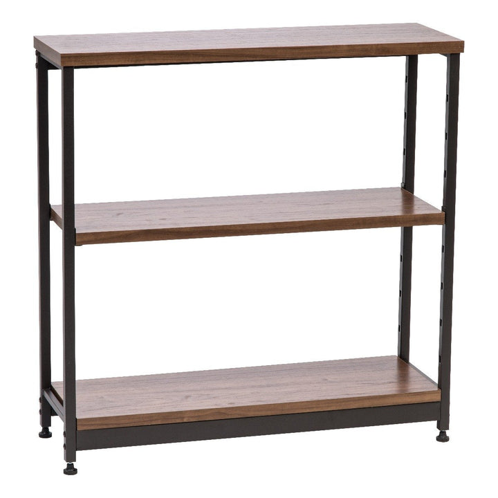 Wood and Metal Shelf - 3 Tier - Wide - image 1#color_brown
