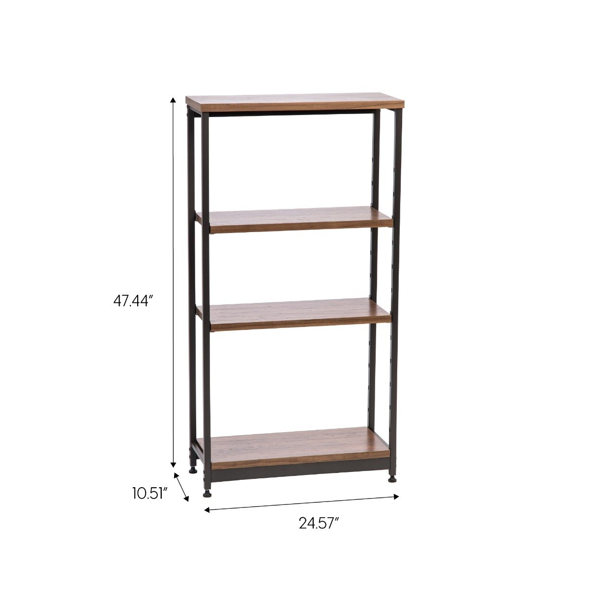 4-Tier Tower Shelf Storage Made Of Wood And Metal