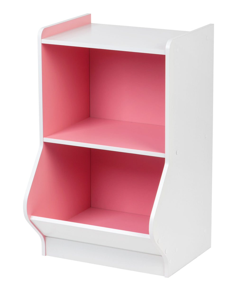 Storage and Organizer Shelf with Footboard - 2 Tier - image 2#color_pink