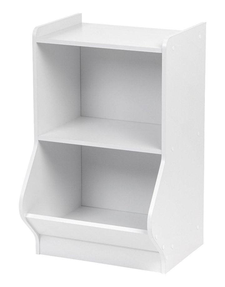 Storage and Organizer Shelf with Footboard - 2 Tier - image 1#color_white