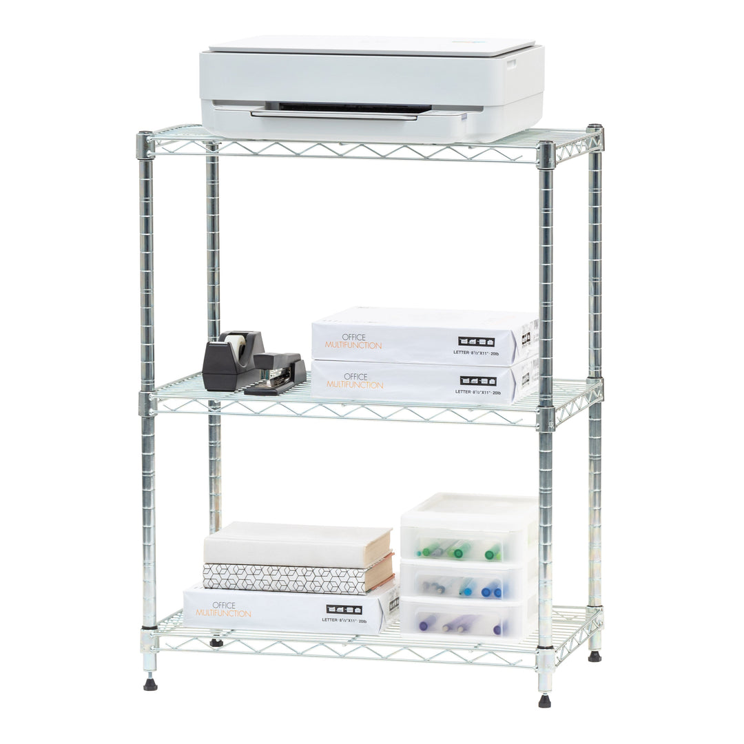 3 Shelf Wire Storage Unit, Silver - IRIS USA, Inc.