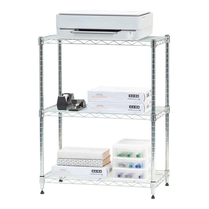 3 Shelf Wire Storage Unit, Silver - IRIS USA, Inc.