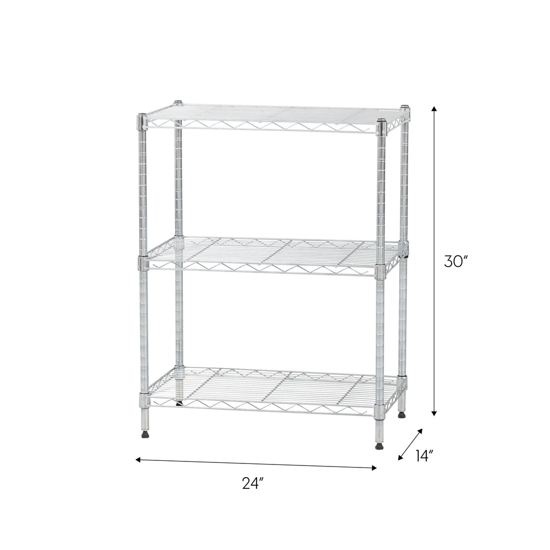 3 Shelf Wire Storage Unit, Silver - IRIS USA, Inc.